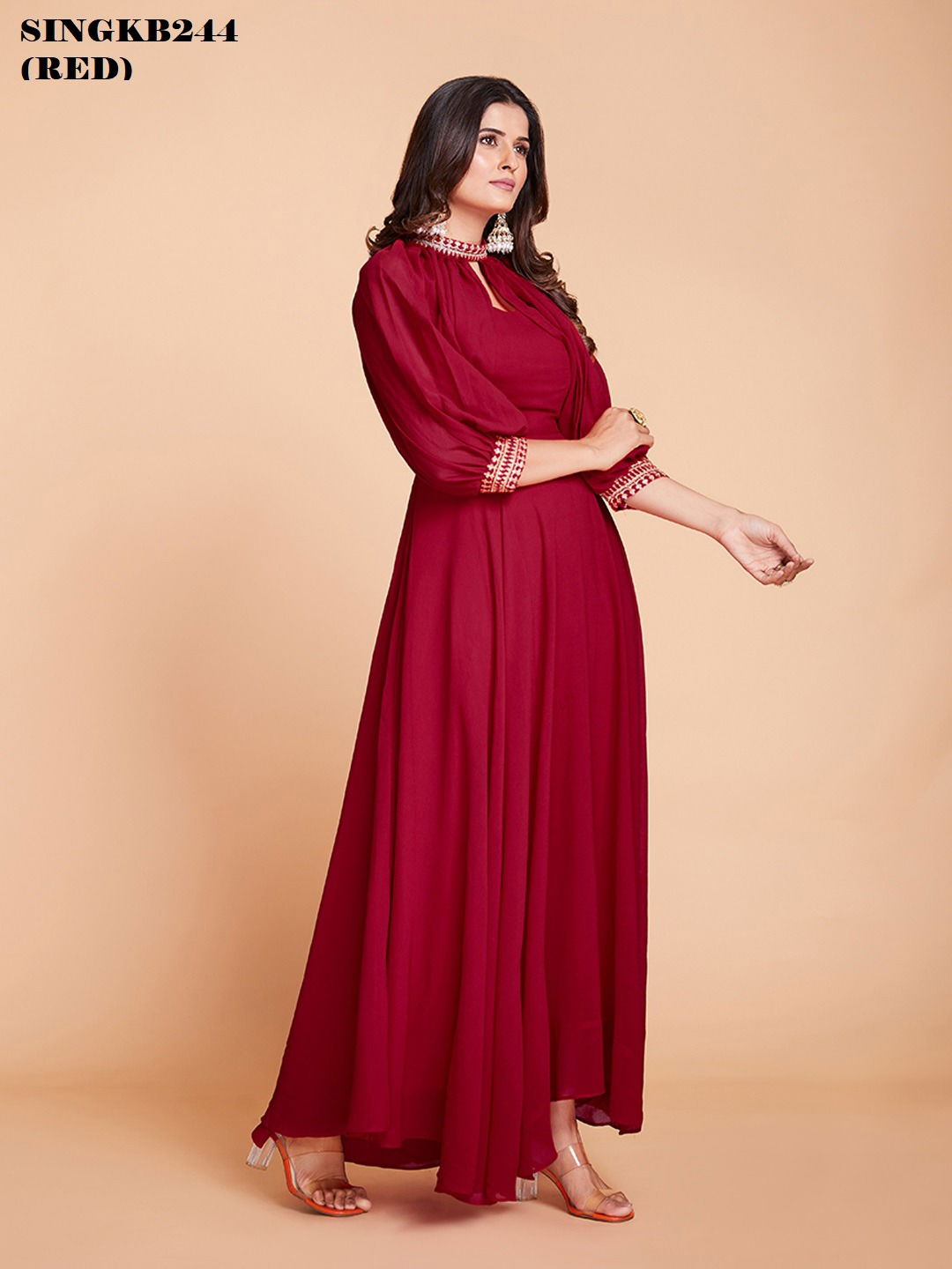 SINGKB244RED Wedding Wear Gown Catalog